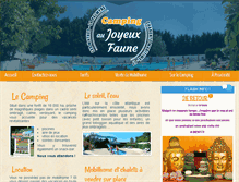 Tablet Screenshot of camping-joyeuxfaune.com